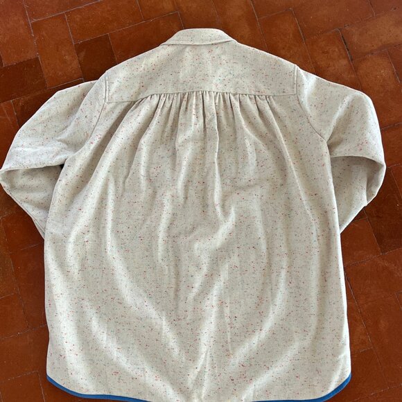 Neul Oversized Shirt Jacket w| Funfetti Pattern | Chest Pockets | Size 2 | Made - Picture 7 of 7